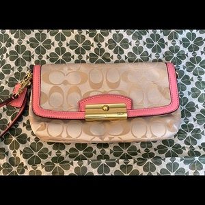 Coach large wristlet